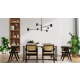Lampa sufitowa czarna SNOW 6 LP-731/6P BK LIGHT PRESTIGE
