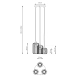 Lampa wisząca VANDER 3PREM BL 1365/3PREM EMIBIG Lighting