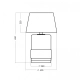 UMBRIEL AMBER/BLACK lampa stołowa L250110250 4Concepts