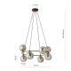 Lampa wisząca AZURA 8 BL GRAFIT 1294/8 EMIBIG