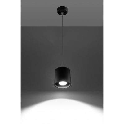 Okrągła lampa wisząca Orbis Czarny SL.0051 SOLLUX LIGHTING