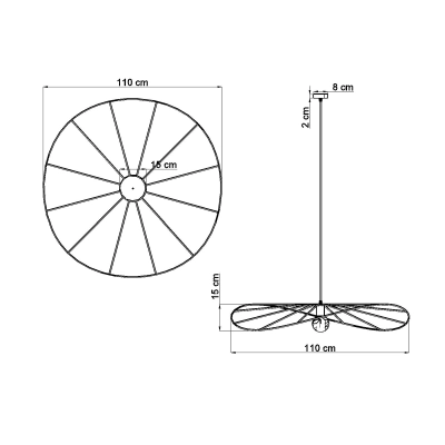 Lampa wisząca ESKOLA 110 czarna TH.011CZ Thoro
