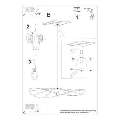 Lampa wisząca ESKOLA 110 czarna TH.011CZ Thoro