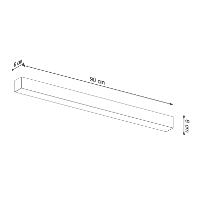 Plafon PINNE 90 czarny 4000K TH.063 Thoro