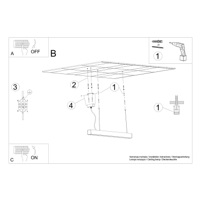 Lampa wisząca PINNE 117 biała 3000K TH.065 Thoro