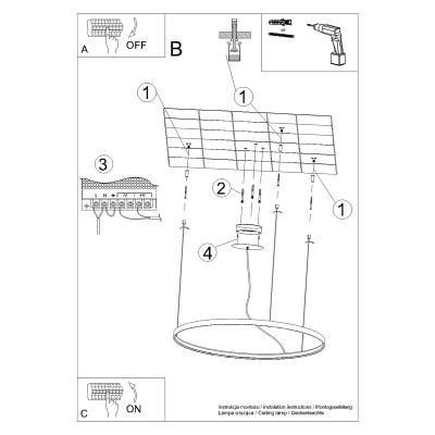 THORO Lampa wisząca RIO 50 white 3000K TH.105