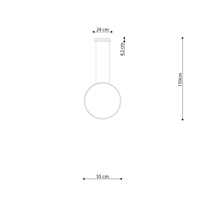 Lampa wisząca RIO 55 biały LED 3000K TH.113 Thoro