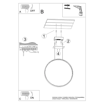 Lampa wisząca RIO 55 biały LED 4000K TH.115 Thoro