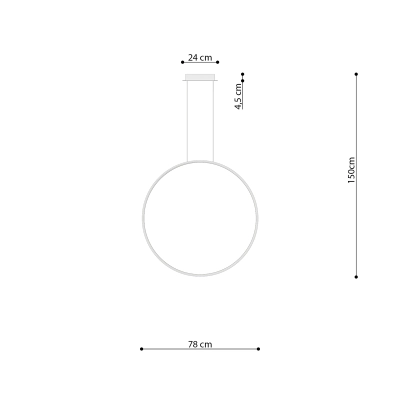 Lampa wisząca RIO 78 czarny LED 4000K TH.120 Thoro