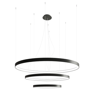 Żyrandol RIO 3 55/78/110 czarny LED 3000K TH.138 Thoro