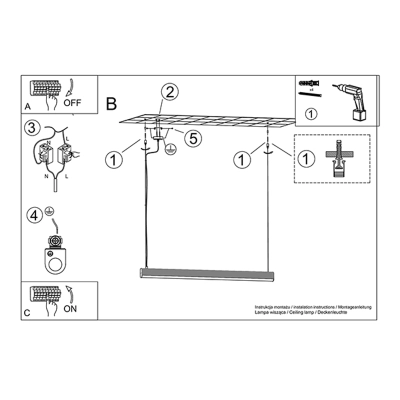 Lampa wisząca FARGE biała LED 3000K TH.294 Thoro