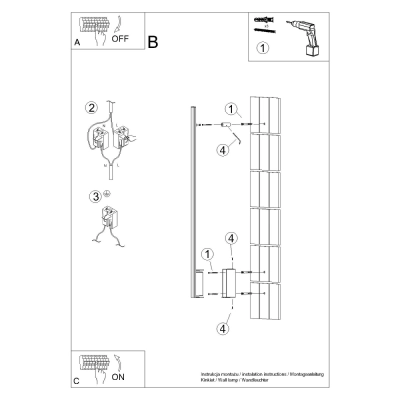 Kinkiet LAGOM 120 czarny LED 3000K TH.453 Thoro