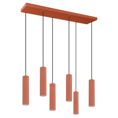 Lampa wisząca IVAR 6L ochra czerwona LED 4000K TH.633 Thoro