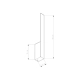 Kinkiet LAHTI czarny TH.195 L-90cm 3000K THORO