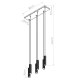 Lampa wisząca IVAR 6L mocca LED 3000K TH.597 Thoro