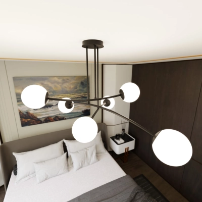 Lampa sufitowa  HALLDOR 6 BLACK 1024/6 EMIBIG