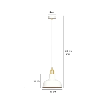Lampa wisząca  IBOR 1 WHITE 1043/1 EMIBIG