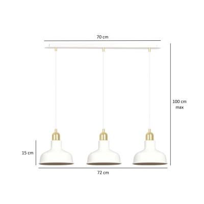 Lampa wisząca  IBOR 3 WHITE 1043/3 EMIBIG