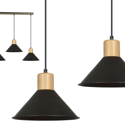 Lampa wisząca  ROWEN 3 BLACK 1044/3 EMIBIG