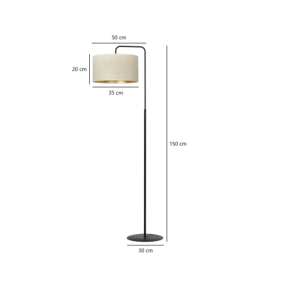 Lampa podłogowa HILDE LP1 BL WHITE 1052/LP1 EMIBIG