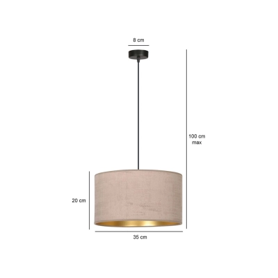 Lampa wisząca HILDE 1 BL ROSE 1053/1 EMIBIG