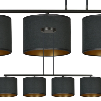 Lampa wisząca HILDE 4 BL BLACK 1054/4 EMIBIG