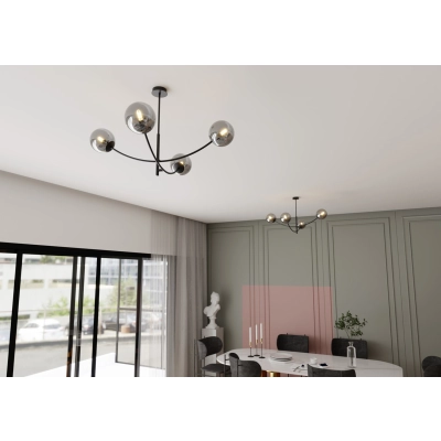 Lampa sufitowa  HUNTER 4 BLACK/GRAFIT 1100/4 EMIBIG