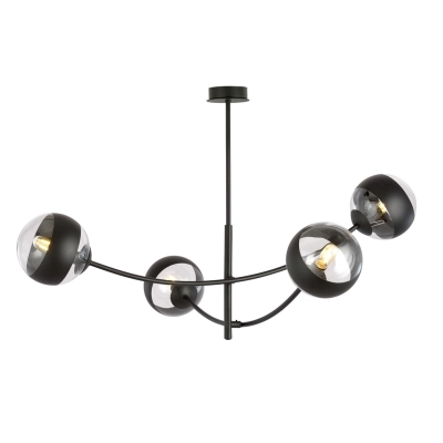Lampa sufitowa  HUNTER 4 BLACK/STRIPE 1101/4 EMIBIG