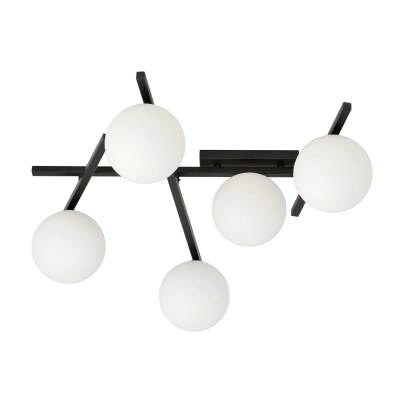 Lampa sufitowa  SMART 5 BLACK/OPAL 1103/5 EMIBIG