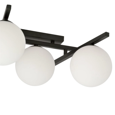 Lampa sufitowa  SMART 5 BLACK/OPAL 1103/5 EMIBIG