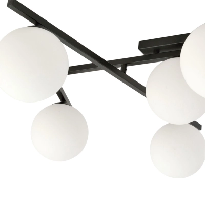 Lampa sufitowa  SMART 5 BLACK/OPAL 1103/5 EMIBIG
