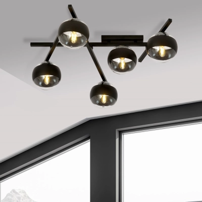Lampa sufitowa  SMART 5 BLACK/STRIPE 1105/5 EMIBIG