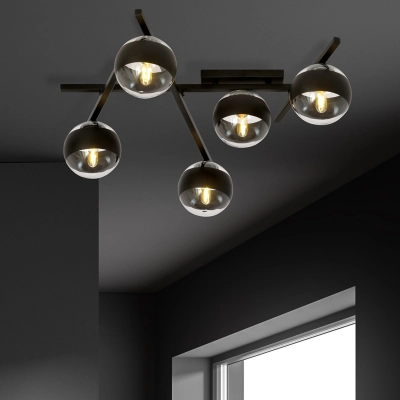 Lampa sufitowa  SMART 5 BLACK/STRIPE 1105/5 EMIBIG