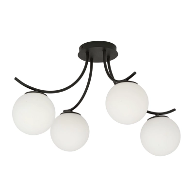 Lampa sufitowa  BOSTON 4 BLACK/OPAL 1109/4 EMIBIG
