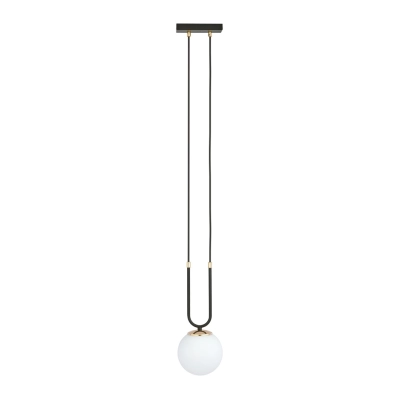 Lampa wisząca GLAM 1 BLACK/OPAL 1112/1 EMIBIG