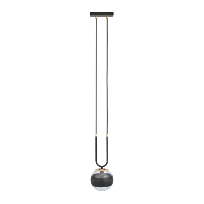 Lampa wisząca GLAM 1 BLACK/STRIPE 1113/1 EMIBIG