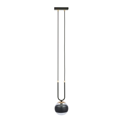 Lampa wisząca GLAM 1 BLACK/STRIPE 1113/1 EMIBIG