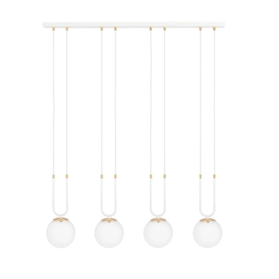 Lampa wisząca GLAM 4 WHITE/OPAL 1115/4 EMIBIG