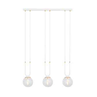 Lampa wisząca GLAM 3 WHITE/TRANSPARENT 1116/3 EMIBIG