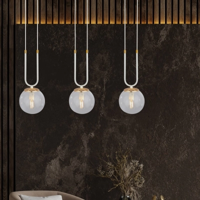 Lampa wisząca GLAM 3 WHITE/TRANSPARENT 1116/3 EMIBIG