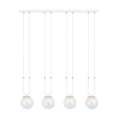 Lampa wisząca GLAM 4 WHITE/TRANSPARENT 1116/4 EMIBIG
