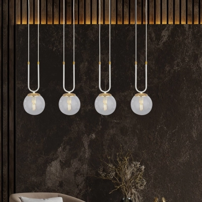 Lampa wisząca GLAM 4 WHITE/TRANSPARENT 1116/4 EMIBIG
