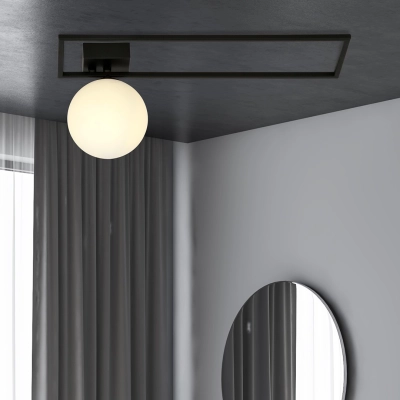 Lampa sufitowa  IMAGO 1B BLACK/OPAL 1130/1B EMIBIG