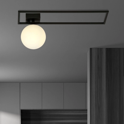 Lampa sufitowa  IMAGO 1B BLACK/OPAL 1130/1B EMIBIG