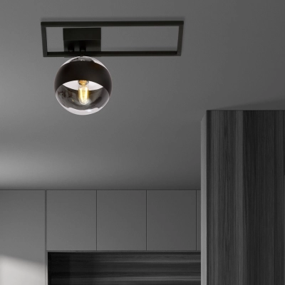 Lampa sufitowa  IMAGO 1D BLACK/STRIPE 1132/1D EMIBIG
