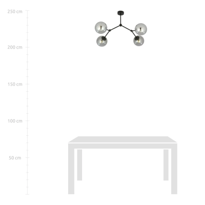 Lampa sufitowa  SPACE 4 BLACK/GRAFIT 1134/4 EMIBIG