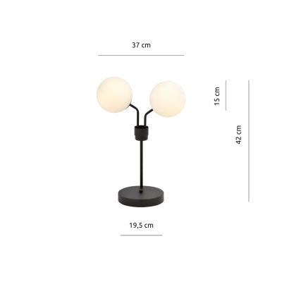 Lampka nocna  NOVA LN2 BLACK/OPAL  1138/LN2 EMIBIG