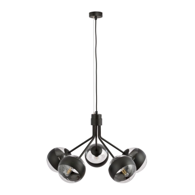 Lampa wisząca NOVA 5 BLACK/STRIPE 1139/5 EMIBIG