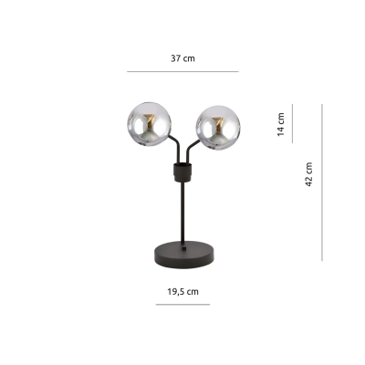 Lampka nocna  NOVA LN2 BLACK/GRAFIT  1140/LN2 EMIBIG