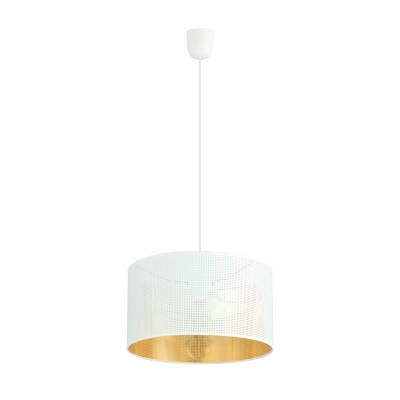 Lampa wisząca ASTON 1 WHITE/GOLD 1147/1 EMIBIG